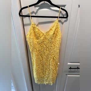 Lulus yellow lace dress